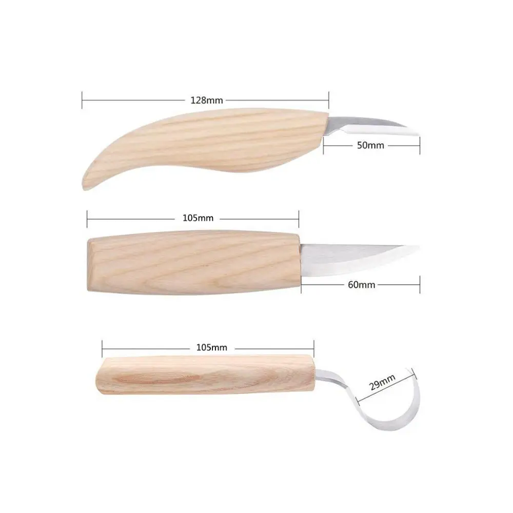 

3Pcs/set Wood Carving Knife Chisel Woodworking Cutter Woodcarving CutterHand Tool Set High Strength Hooked Whittling Cutter