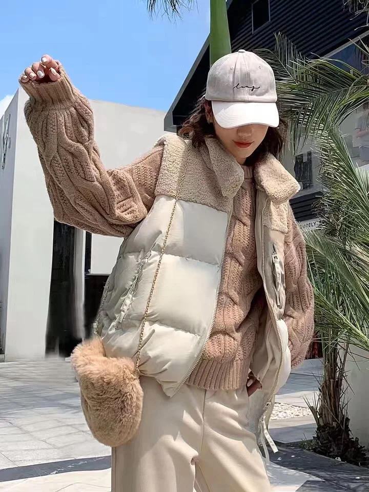 Женский меховой лоскутный жилет 2019 осень и зима короткий из искусственной