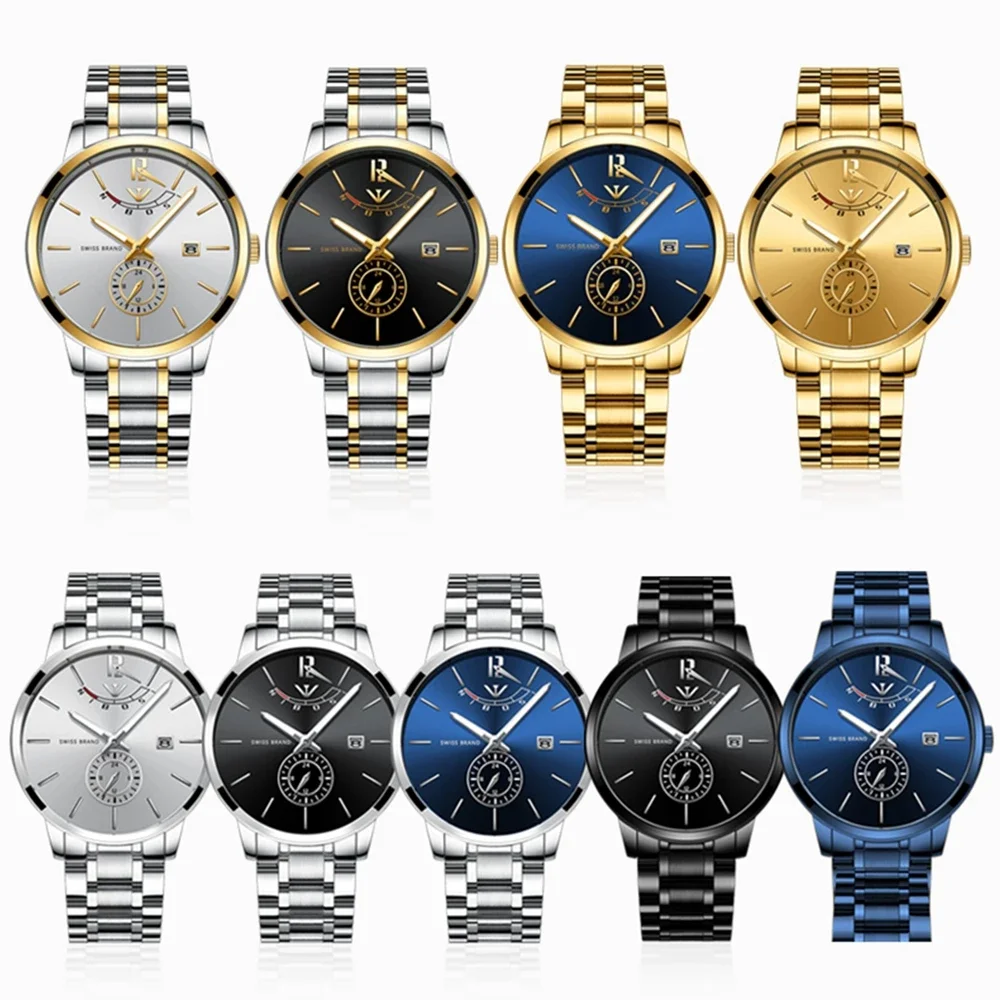 

Wristwatch NIBOSI New Watch For Men Top Brand Luxury Full Steel Business Quartz Waterproof Clock Watches Men relogio masculino