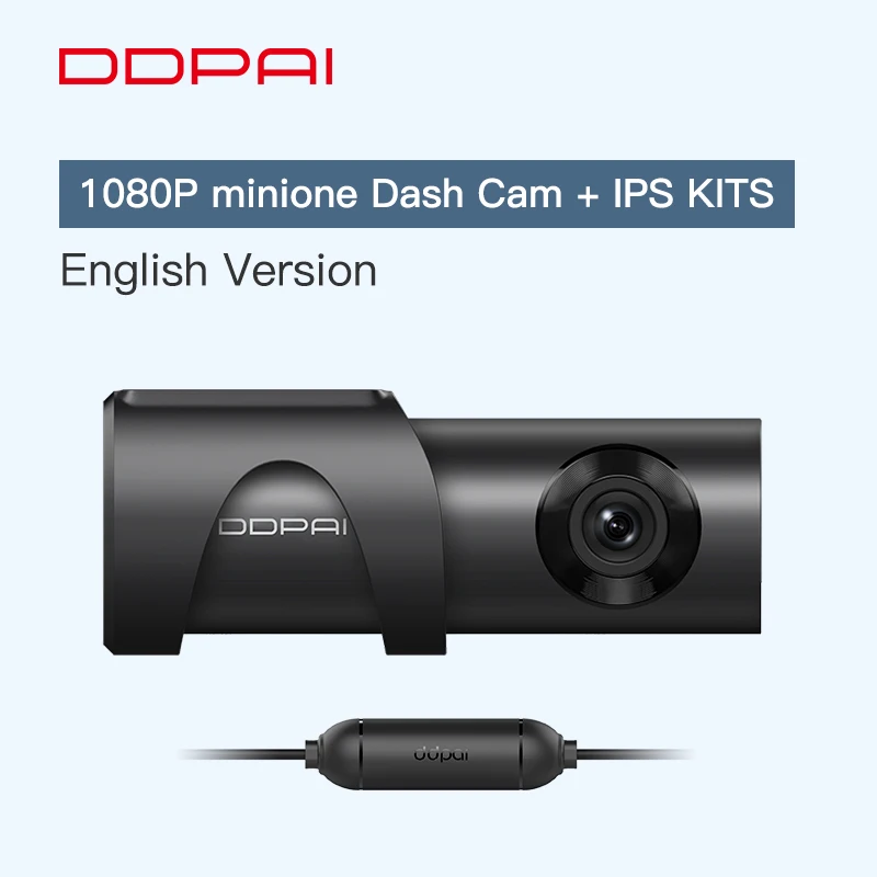 Add IPS Kits DDPai WiFi Автомобильный видеорегистратор Minione HD ночного видения 1080P Dash Cam F1.8 sony IMX307 nightwis 32GB Автомобильный видеорегистратор - Название цвета: Add IPS Kits