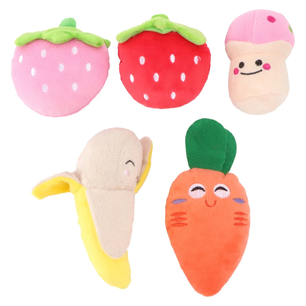 5 шт. пищалка Игрушки для маленьких собак пищевые животные плюшевые игрушки