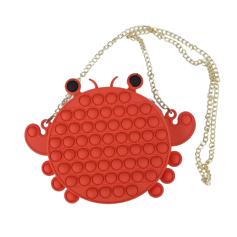 

Kawaii Bag Fidget Toys Stress Reliver Popper Push Bubble Popeted Storage Bag Squishy Decompression Coin Purse Kids Toys Squeeze