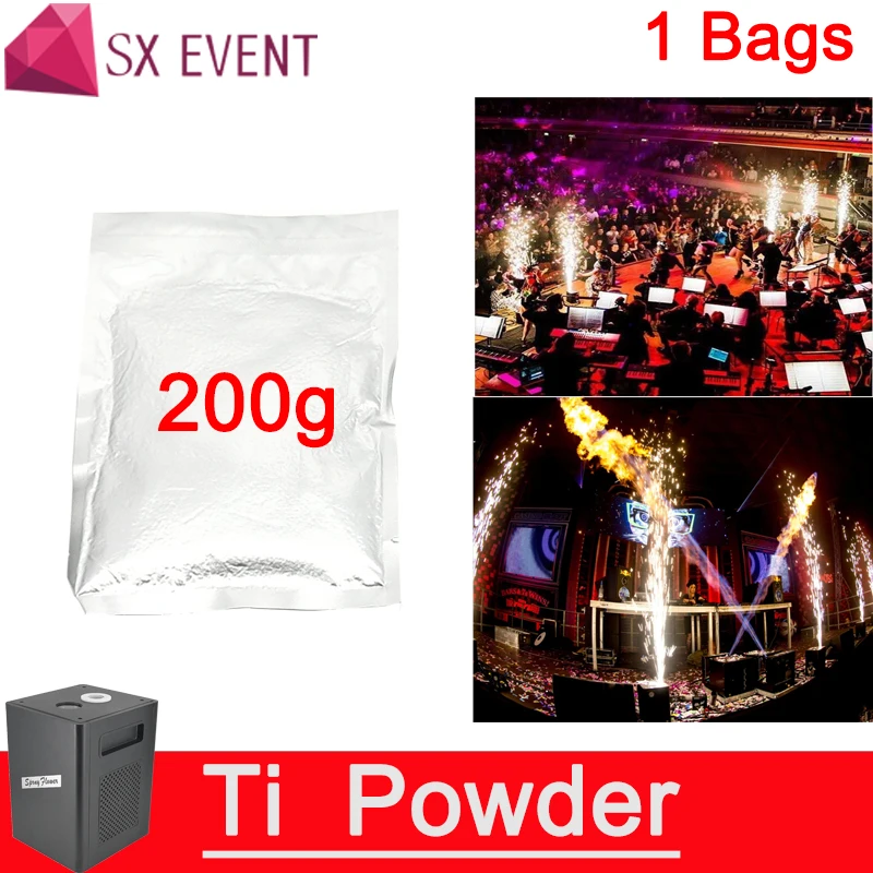 

Titanium Powder Special Fountain 200G/Bag Ti Powder Titanium Metal Powder For Stage Cold Spark Fountain Fireworks Machine