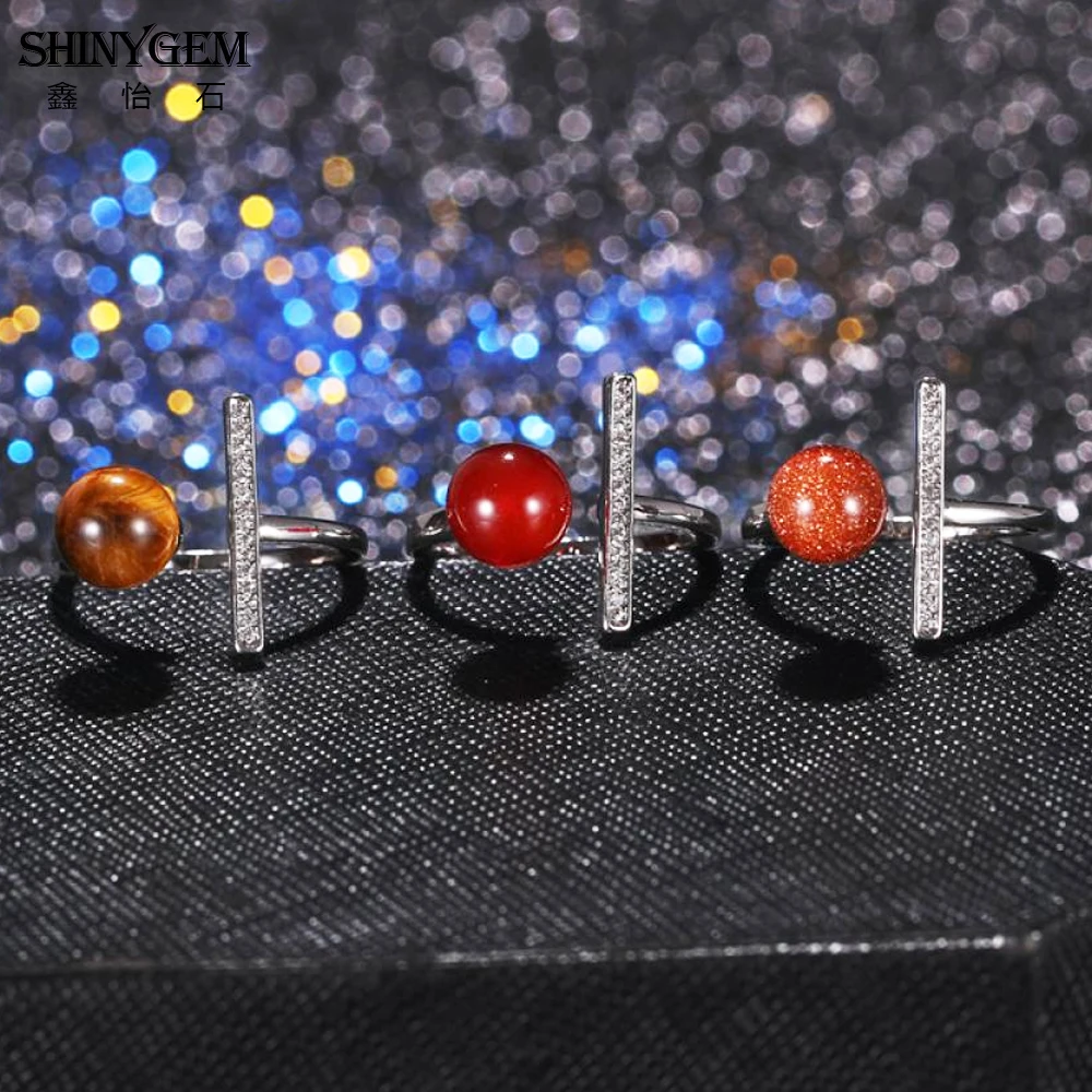 Блестящие драгоценные камни нерегулярные 8 мм полудрагоценные бусины кольца из