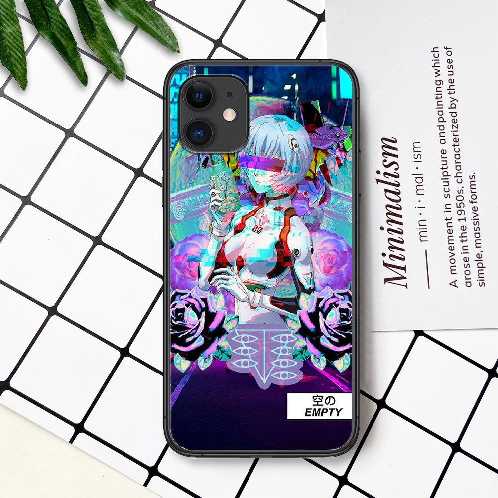 

Anime Genesis Evangelion NGE EVA Phone Case For IPhone 4 4s 5 5S SE 5C 6 6S 7 8 Plus X XS XR 11 12 Mini Pro Max 2020 black Back