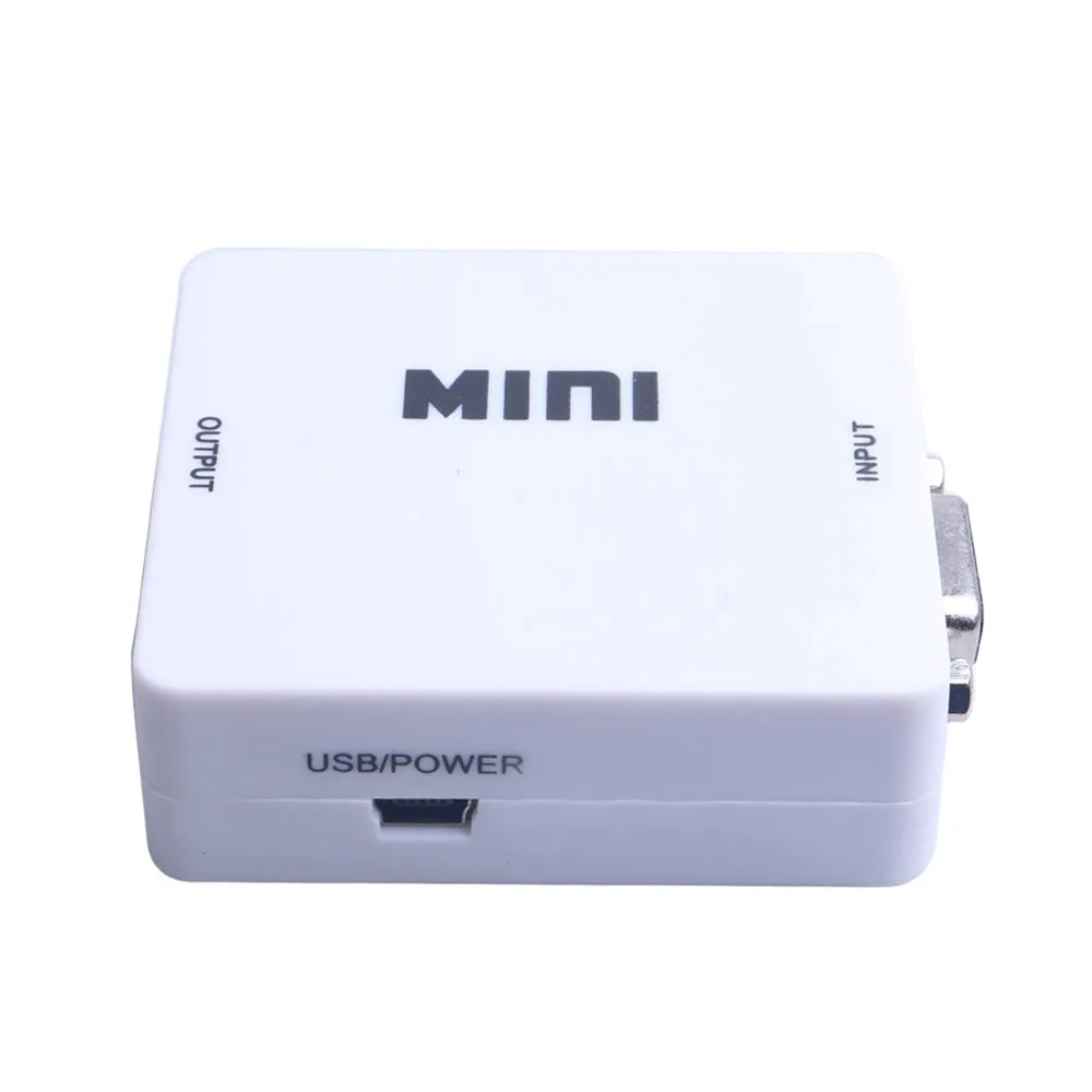 Мини конвертер VGA HDMI совместимый с аудио 1080P адаптер видеобокса для ноутбука ПК