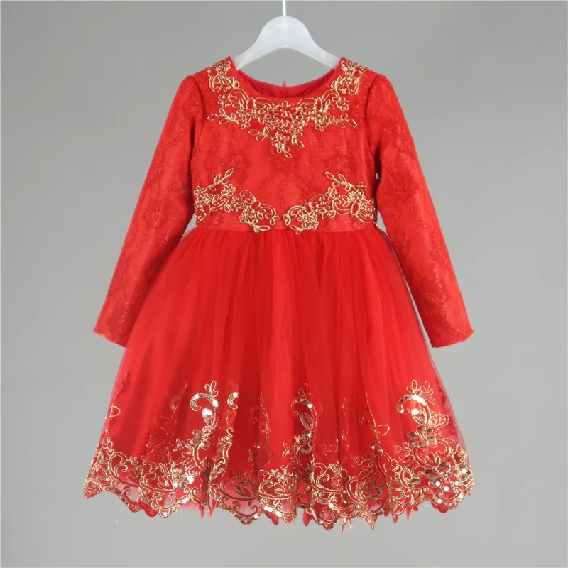 Платье принцессы для девочек на осень и зиму модели больших красных платьев