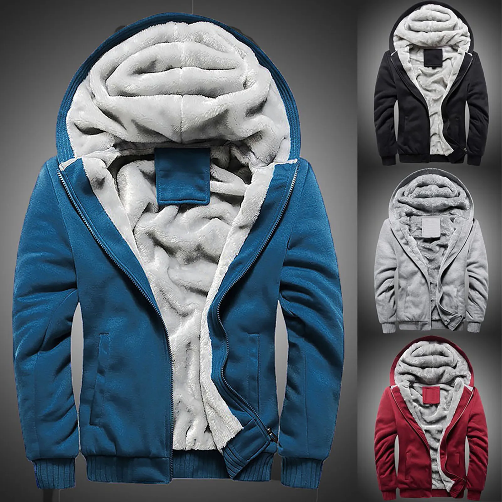 

2021 Men Hoodie Winter Coat Warm Fleece Zipper Sweater Jacket Outwear Coat Simple Comfy Warm Coat Куртка Мужская Free Shipping