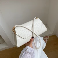vintage alligator baguette shape bag luxury leather handbag 2020 new fashion shoulder bag womens messenger crossbody bags purses