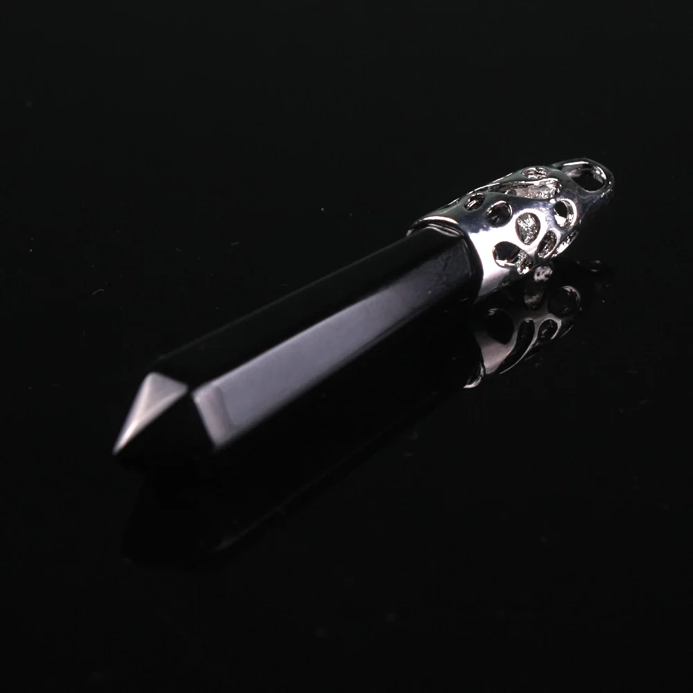 Семь чакр 24 шт. Ассорти натуральный камень ожерелье кулон 60*10 мм кварцевый