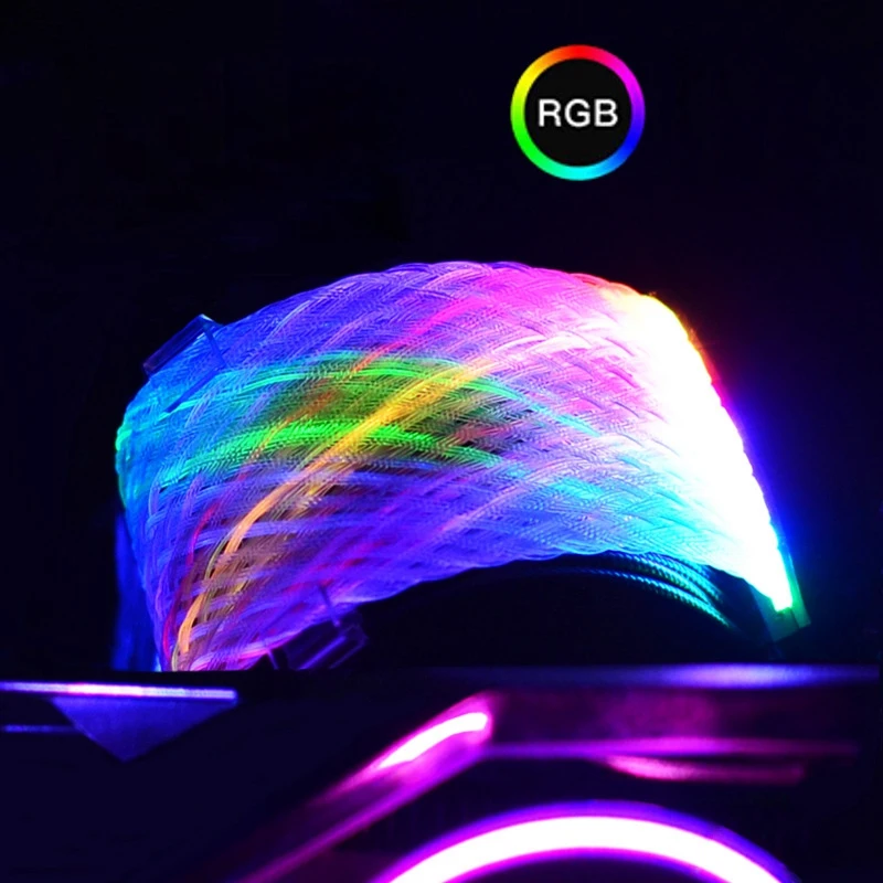 

Chassis Power Adapter Extension Cord, 24P RGB Luminous Cord, for Computer Motherboard