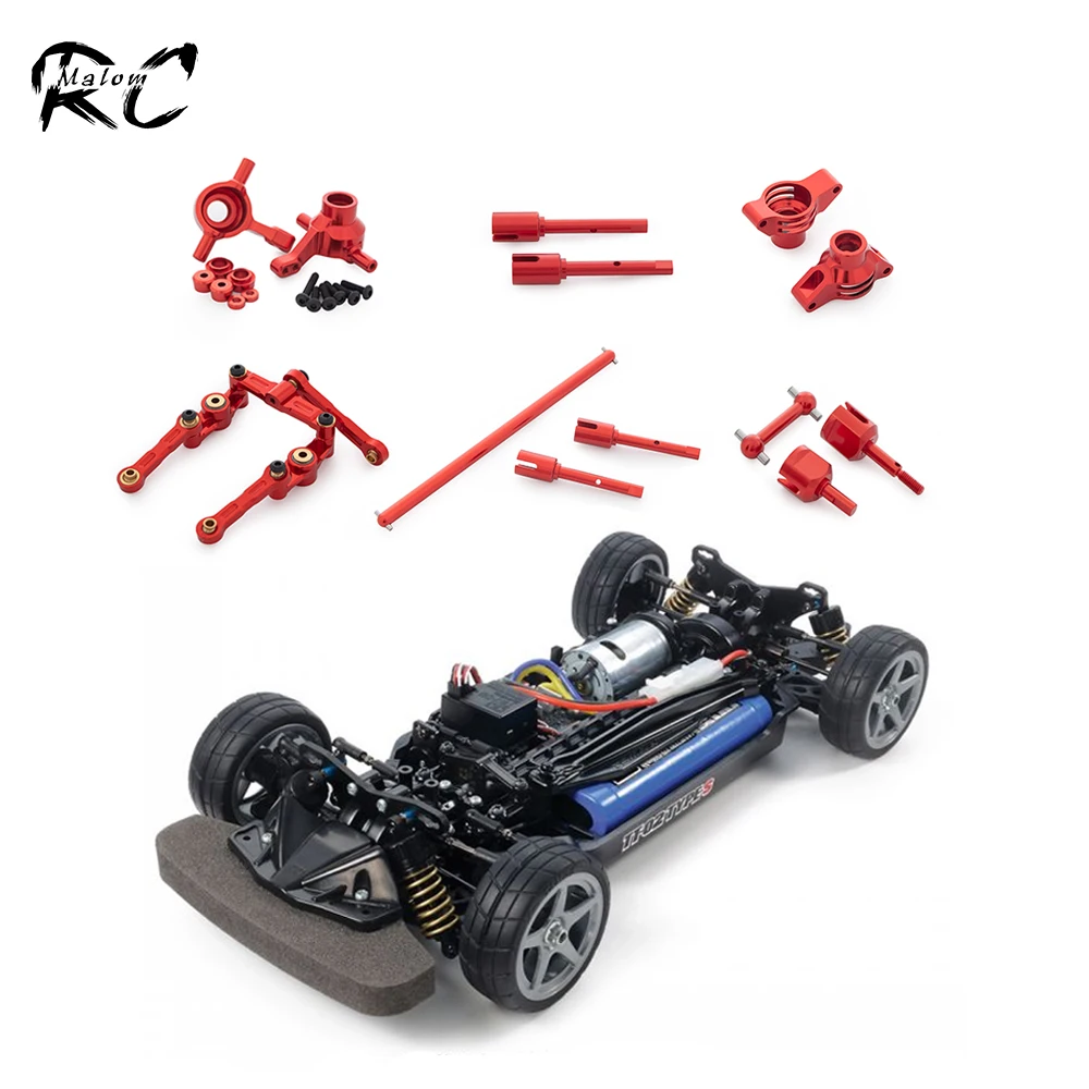 

Aluminum Alloy Steering Set Dog Bone Drive Shaft Propeller Joint Upright for Tamiya TT02 Chassis 1/10 RC On Road Car Upgrade Kit