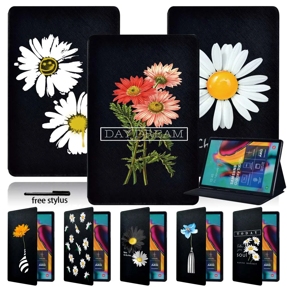 Умный кожаный чехол книжка с подставкой для Samsung Galaxy Tab A A6 7 0 9 10 1 5/Tab E 6 &quot/Tab S5e 5&quot