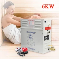 6kw steam generator household steaming sauna room 220v steam bath machine for relax spa room digital controller