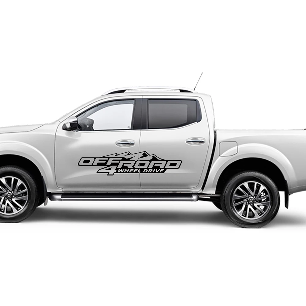

2Pcs Pickup Side Stickers 4X4 Off Road For Ford Ranger Raptor Isuzu Dmax Nissan Navara Toyota Hilux Decor Decal Auto Accessories