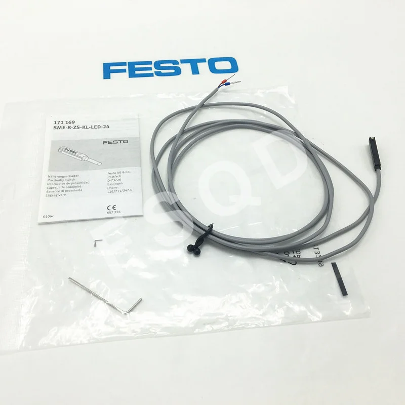 Магнитный переключатель FESTO серии SME пневматические детали 8 ZS KL LED 24 171169 8M 24V K 2.5 OE