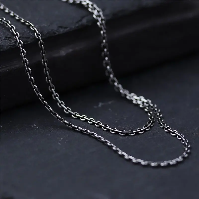 

New Hot S925 Sterling Silver Chain Unisex Lucky O Rolo Link Necklace 1.5mmW