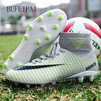 bufeipai mens football shoes ankle studs high top football shoes children sports non slip shoes football sneakers tf boots