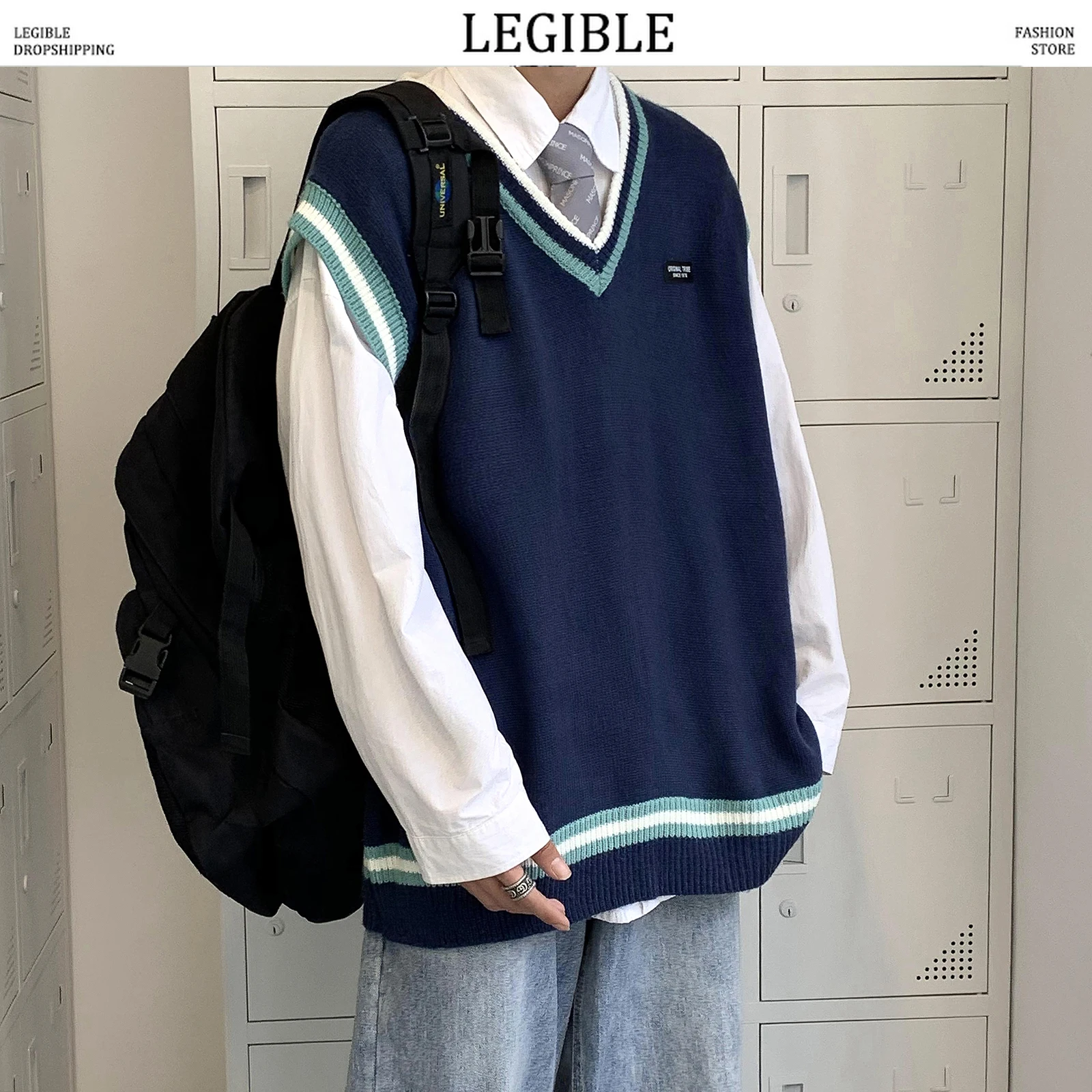 Разборчивый осенне зимний свитер жилет для мужчин v образный вырез пуловеры