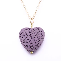 gold color colorful starfish lava stone necklace diy aromatherapy essential oil diffuser necklace for women jewelry