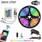 Светодиодные ленты с Bluetooth Iuces RGB 5050 SMD, водонепроницаемая гибкая лампа с Wi-Fi, лента с диодами 12 В постоянного тока, 5 м, 10 м, 15 м, 20 м, цвет