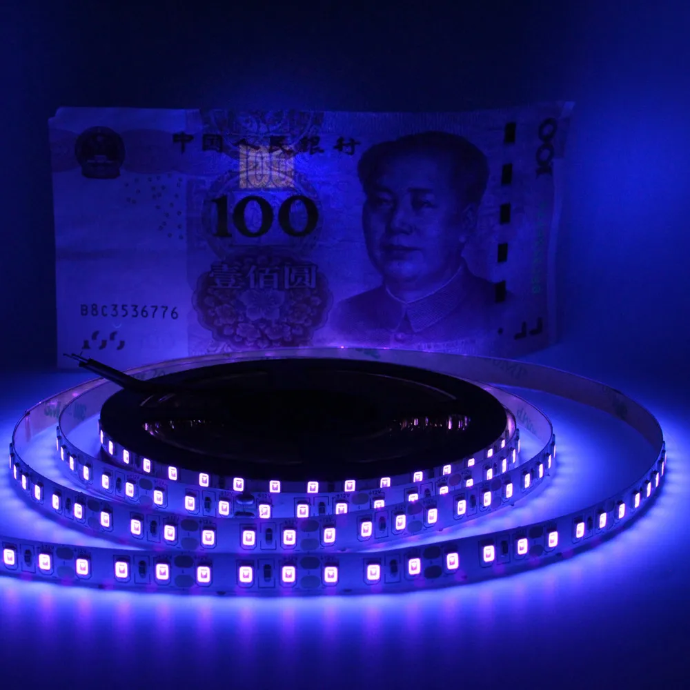 12V УФ светодиодный полосы светильник 5050 2835 SMD 395 405nm ультрафиолетовым излучением