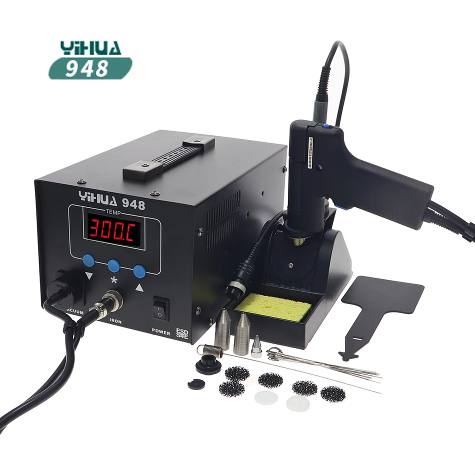 Цифровая паяльная станция YIHUA 948 SMD Высококачественная всасывающая ручка 2 в 1