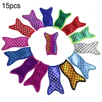 15pcs reusable mermaids ice lollys pole holder children anti cold ice cover bag ice pop freezer sleeve cover protector tool