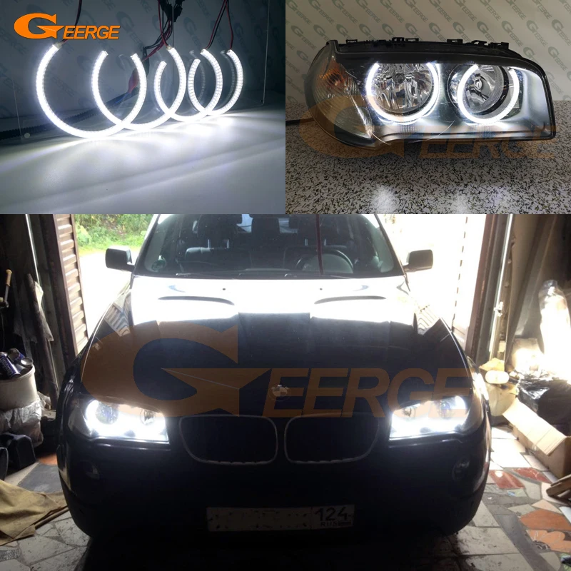 

For BMW E83 X3 facelift 2007 2008 2009 2010 Ultra bright SMD LED Angel Eyes halo rings kit Day Light Car styling Accessories