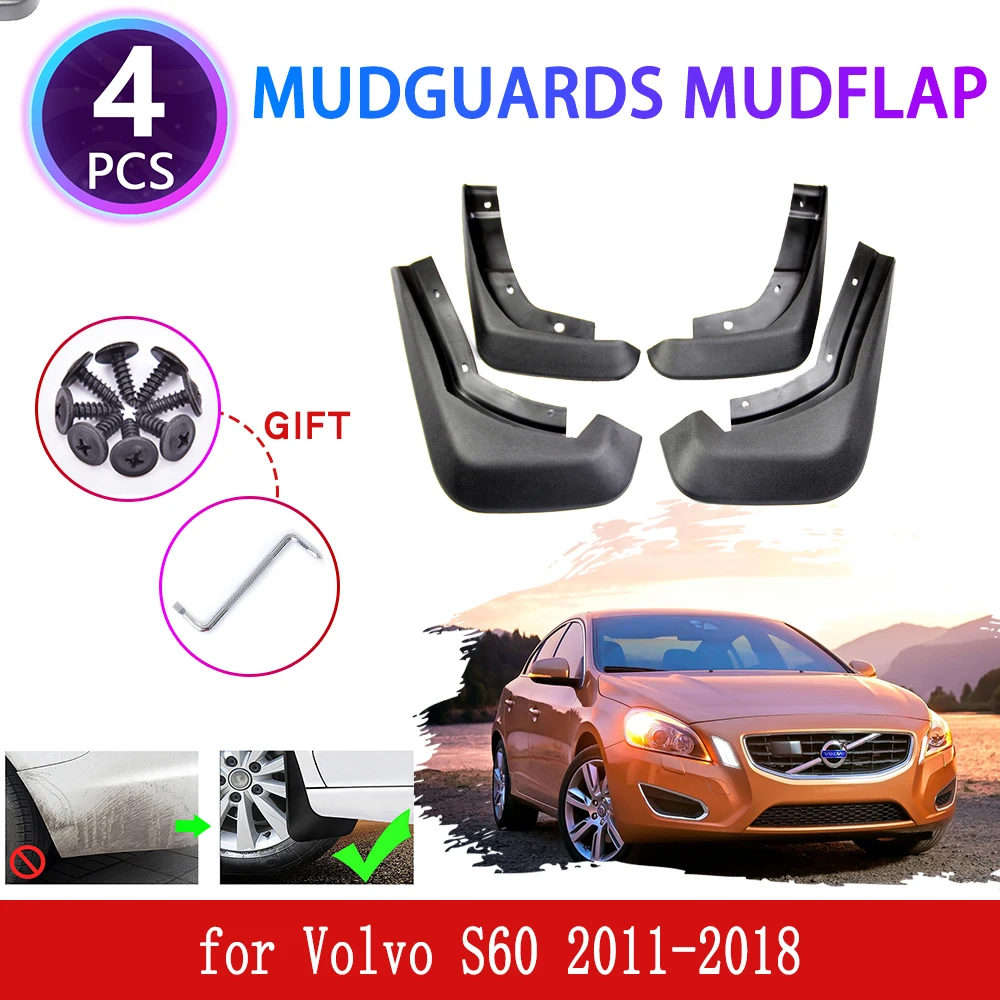 Новинка 4 шт. для Volvo S60 2011 2012 2013 2014 2015 2016 2017 2018 брызговики крыло щитки Брызговики