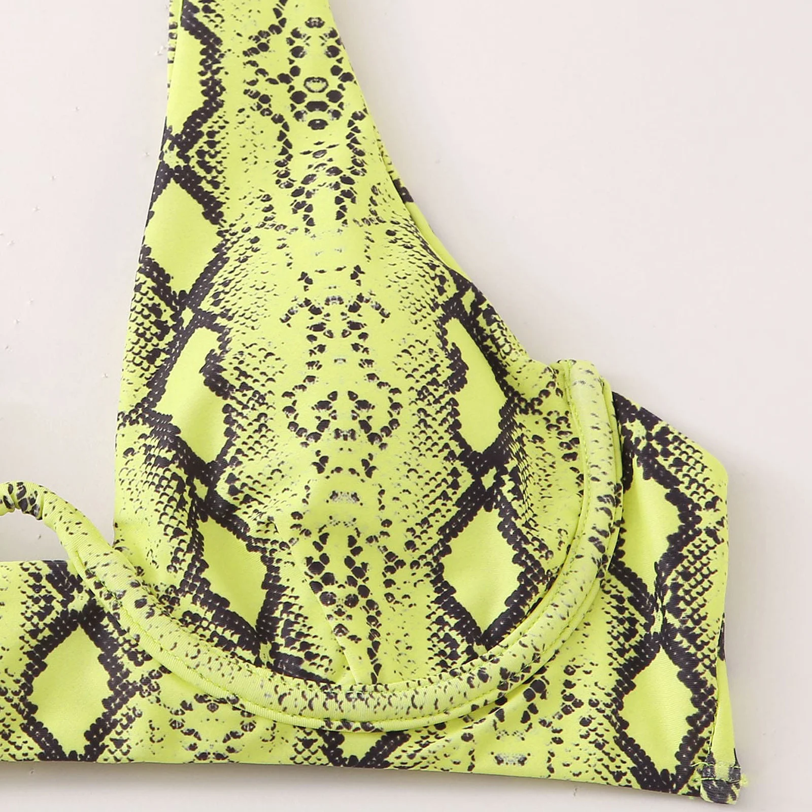 

Women Serpentine Printing Bikini Set Two Piece Sexy Snake Print Swimsuit Push Up Padded Bikini Swimwear Summer Beach Suit Bikini