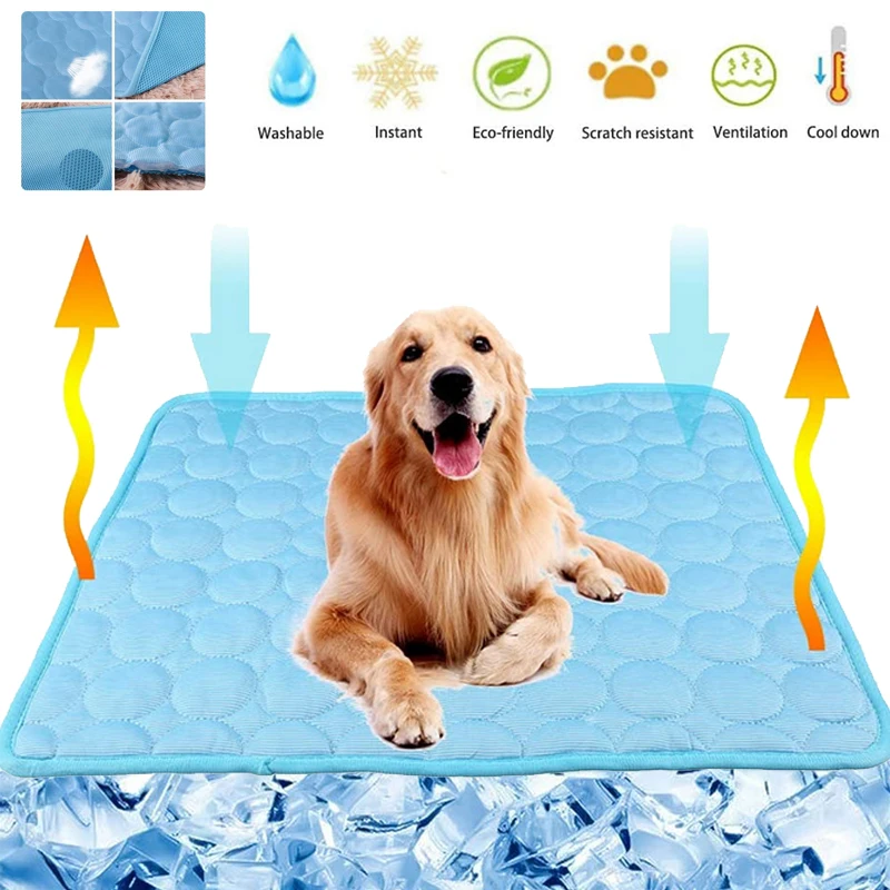 

Dog Mat Cooling Summer Pad Mat For Dogs Cat Blanket Sofa Breathable Pet Dog Bed Summer Washable For Small Medium Large Dogs Car