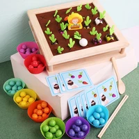 wooden vegetable memory game for kids montessori baby educational memory training chess radish chess cognition childrens toys