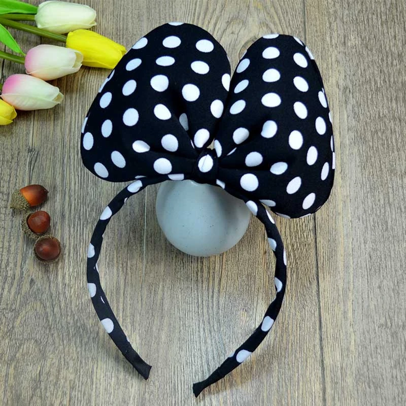 Милый Бант повязка на голову Минни красные ушки бант для принцессы высокое