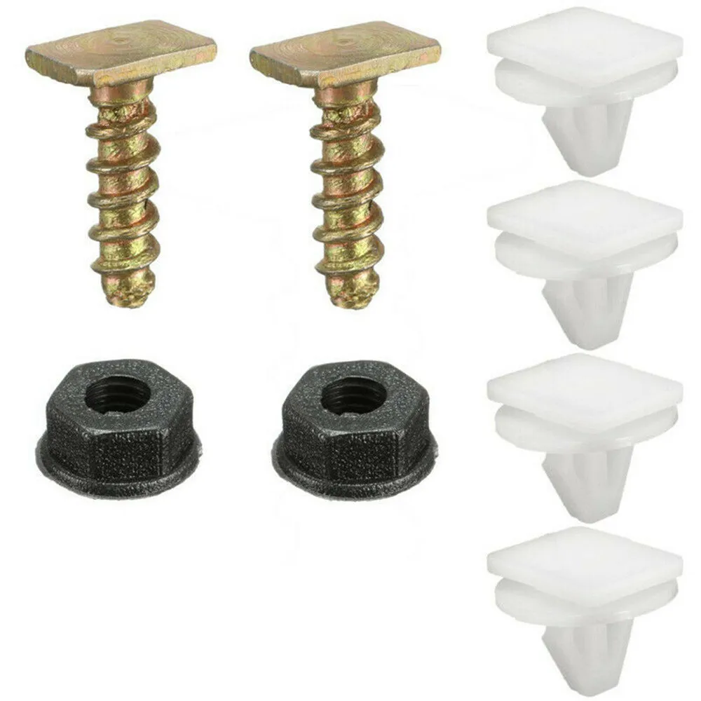 

Useful New Trim Fastener Clips 8pc Arch Black Bolt For Corsa 4*Plastic White Clips Front Metal Nut Screw
