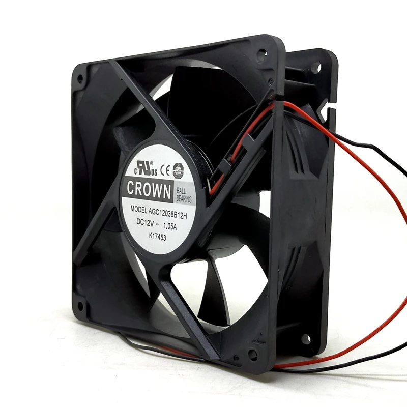 120mm High Speed Computer Miner Cooling Fan 120X120X38mm DC 12V Dual Ball Bearing 1.05A Powerful Airflow Cooler