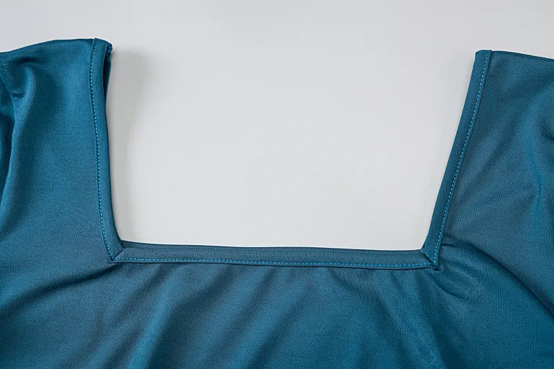 

TiulZial Square Collar Lace Up Bodycon Women Club Dress Solid 2021 Autumn High Waist Mini Long Sleeve Short Party Dresses