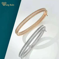 wong rain 100 925 sterling silver fashion moissanite diamonds rosewhite gold charm bracelets wedding engagement fine jewelry