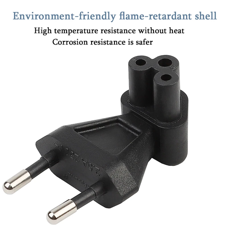 FFYY 2 Pin ЕС папа Iec 320 C5 Женский адаптер переменного тока 2.5A предохранитель