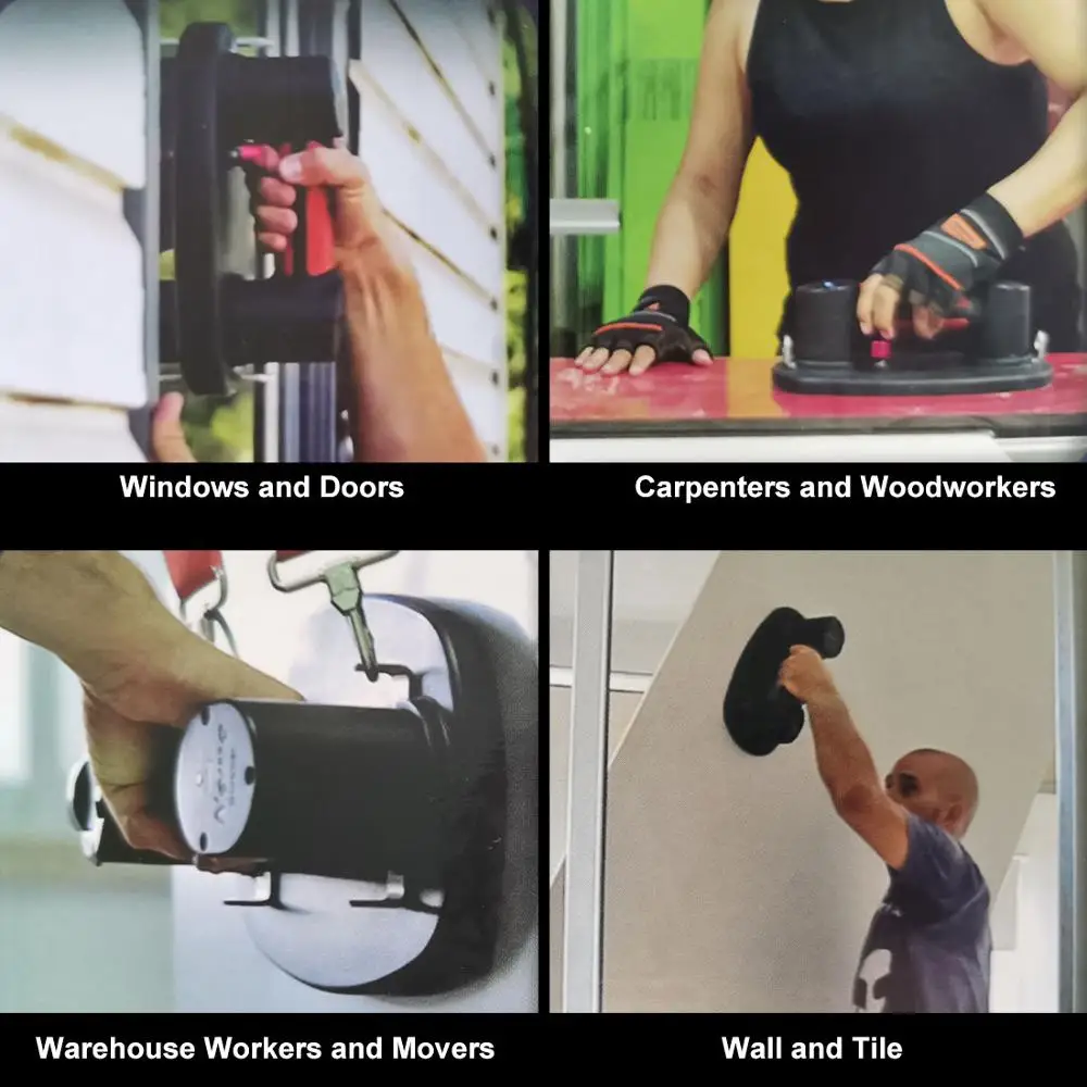 

Rechargeable Two Battery Portable Grabo Electric Vacuum Suction Cup Heavy Duty Lifter for Granit Glass Wood Dry-Wall Lifting