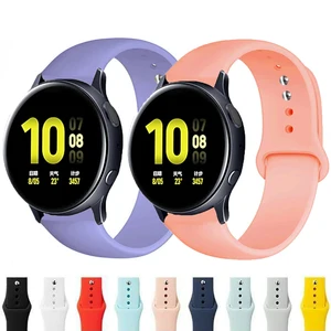20mm 22mm Silicone band For Samsung Active 2 strap Gear S3 frontier 46mm/42mm bracelet Galaxy watch 3/Active 2 40mm 44mm strap