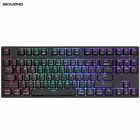 Игровая мини-клавиатура SKYLOONG GK87 для ПК, USB клавиатура из АБС-пластикапроводное подключение, клавиатура с RGB-подсветильник кой, сделай сам