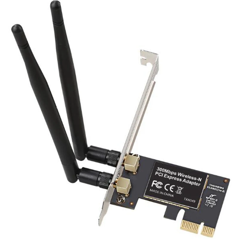 

Двухдиапазонный PCI-E Wi-Fi Беспроводной карта адаптер 2,4 ГГц 300 Мбит/с Wi-Fi конвертер карты для сервер Windows XP/7/8/8.1/10