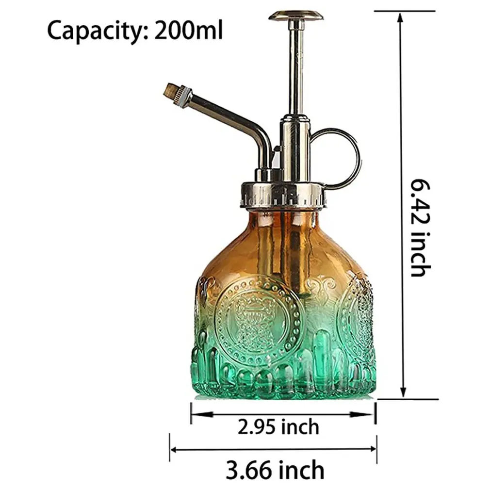 

Retro Relief Spray Pot Garden Watering Pot Delicate Glass Water Sprayer Tools Creative Garden Sprinkler