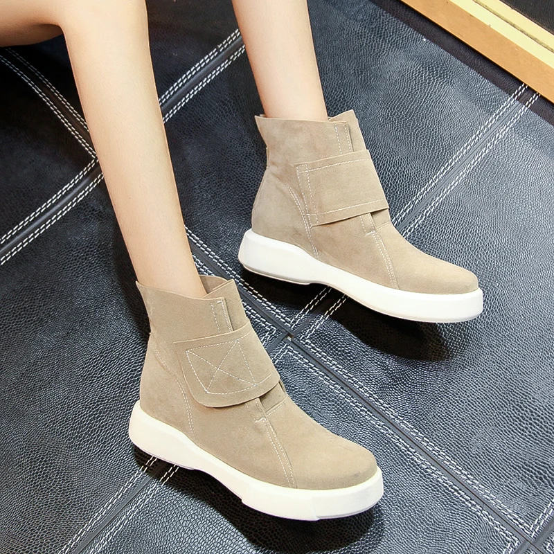 Dames/повседневные ботинки белого цвета женские на плоской подошве с толстой