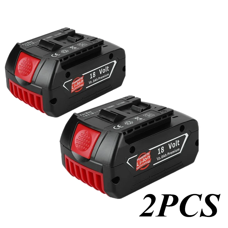 

10000mAh 18V Rechargeable For Bosch 18V Battery Backup10.0A Portable Replacement BAT609 Indicator light+3A Battery Charger