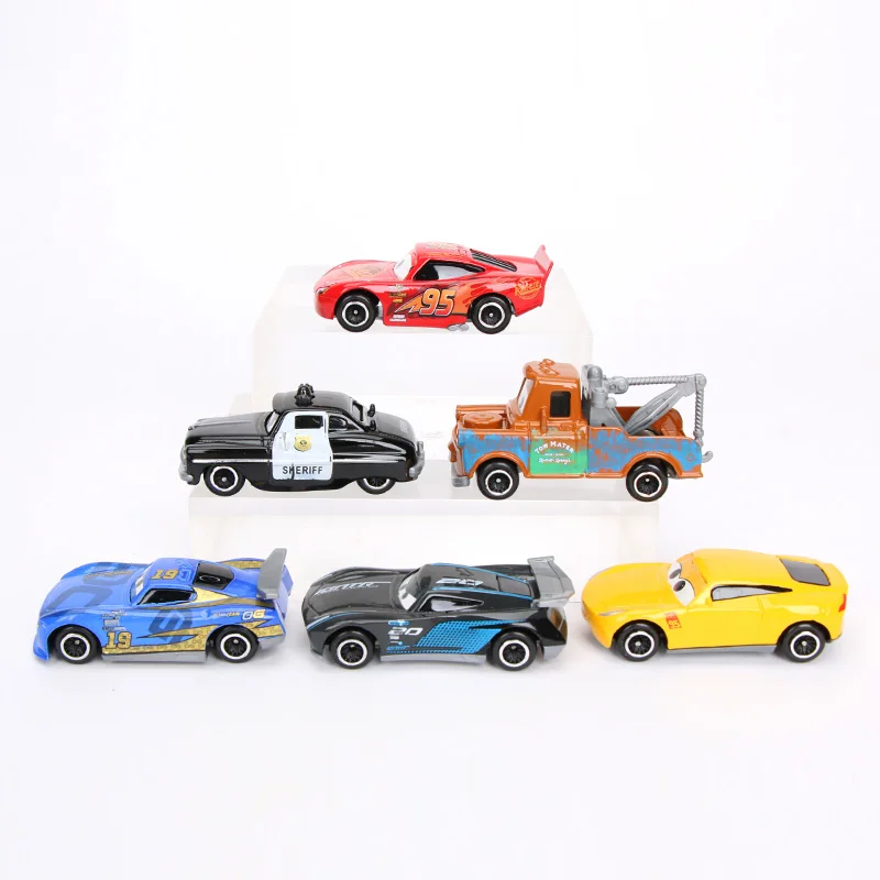 7 см Упаковка из 6 автомобилей disney Pixar 3 игрушки Mater Lightning McQueen Джексон шторм Круз Рамирез литая металлическая модель автомобиля рождественские подарки