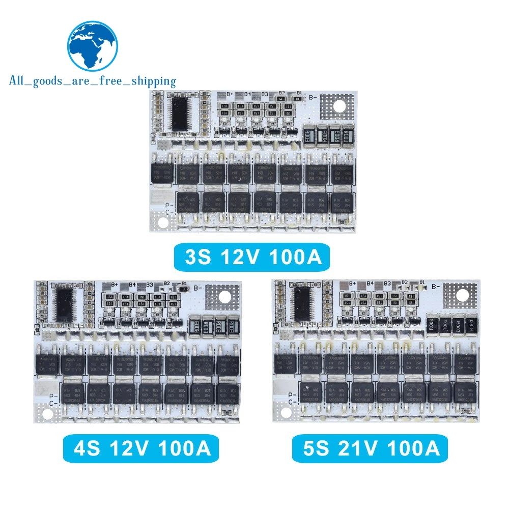 3 s/4S/5S Bms 12 В 16,8 в 21 в 100a литий-ионная ЛМО тернарная литиевая батарея защита печатная плата литий-полимерный баланс зарядки Модуль