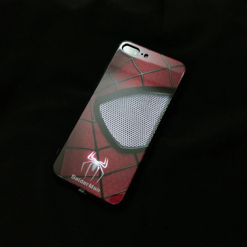 venom чехол из закаленного стекла для телефона для iPhone 6S 7 8PLUS XS MAX светодиодный роскошный стеклянный чехол для телефона