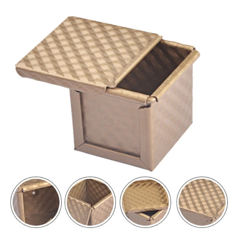 

Square Loaf Pan with Lid Toast Mold Bread Pan Pullman Loaf Pan with Cover Non-Stick Mini Water Cube Toast Box